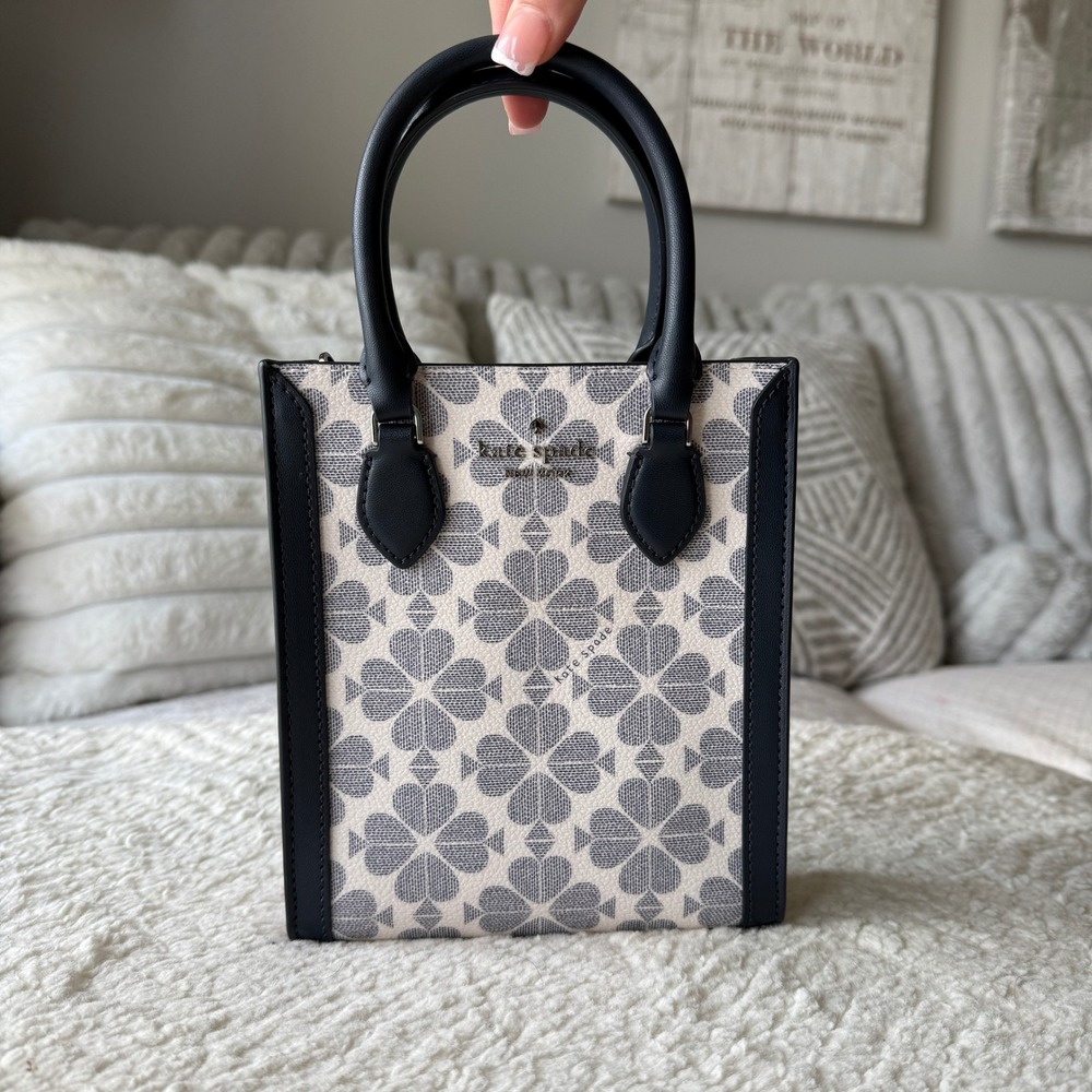 Kate Spade Spade Flower Navy Multi Mini Tote Bag KJ694 NWT